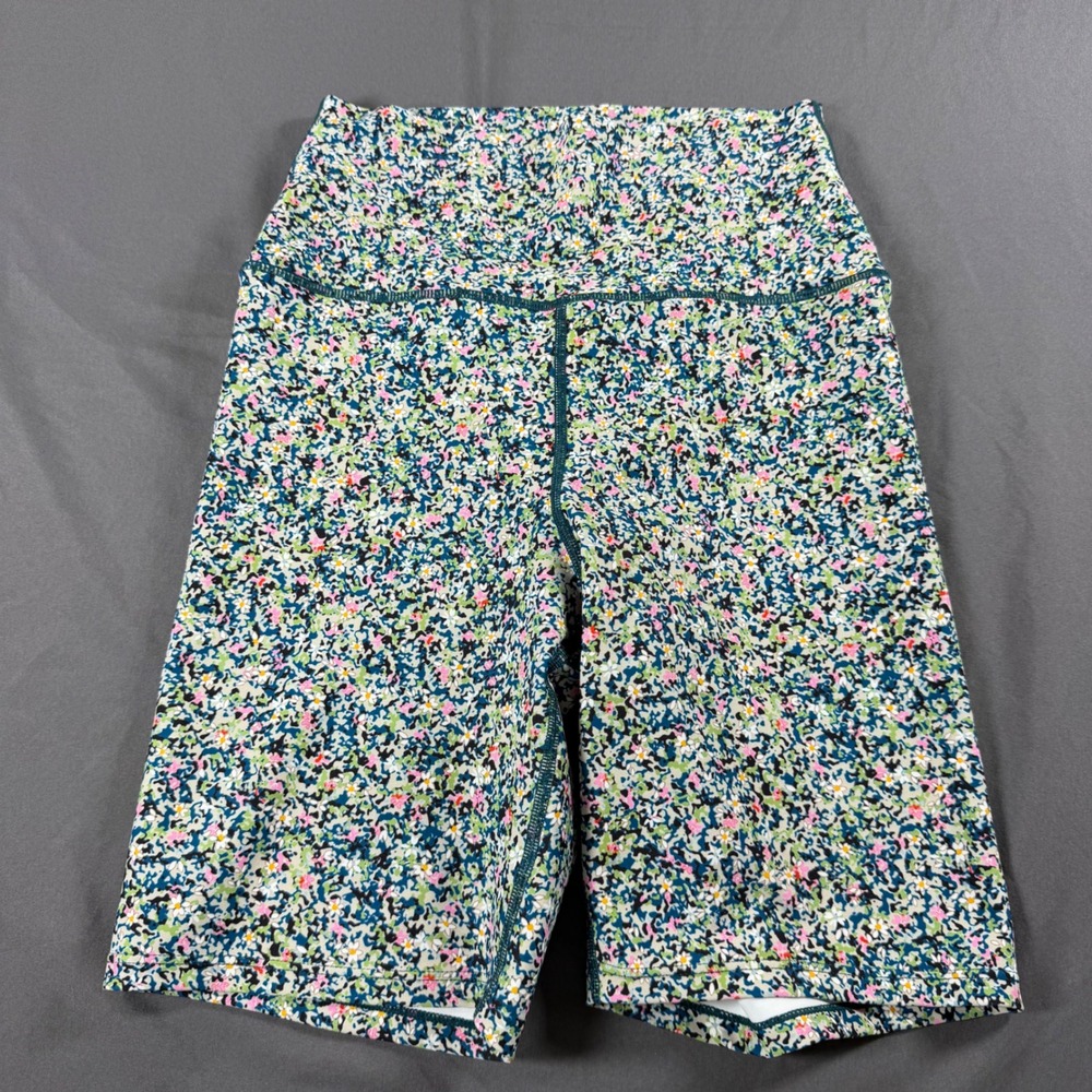 Sage Collective Floral High Waisted Biker Shorts Multicolor Small